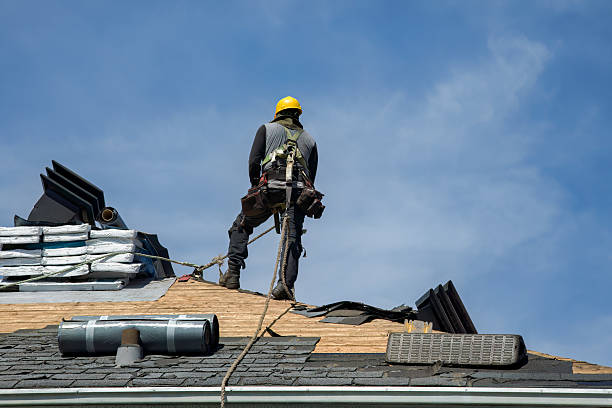 Professional Gutter Installation technician working in Cobalt, ID